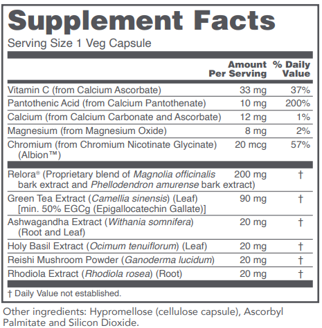 Adrenal Cortisol Support, 90 Veg Capsules