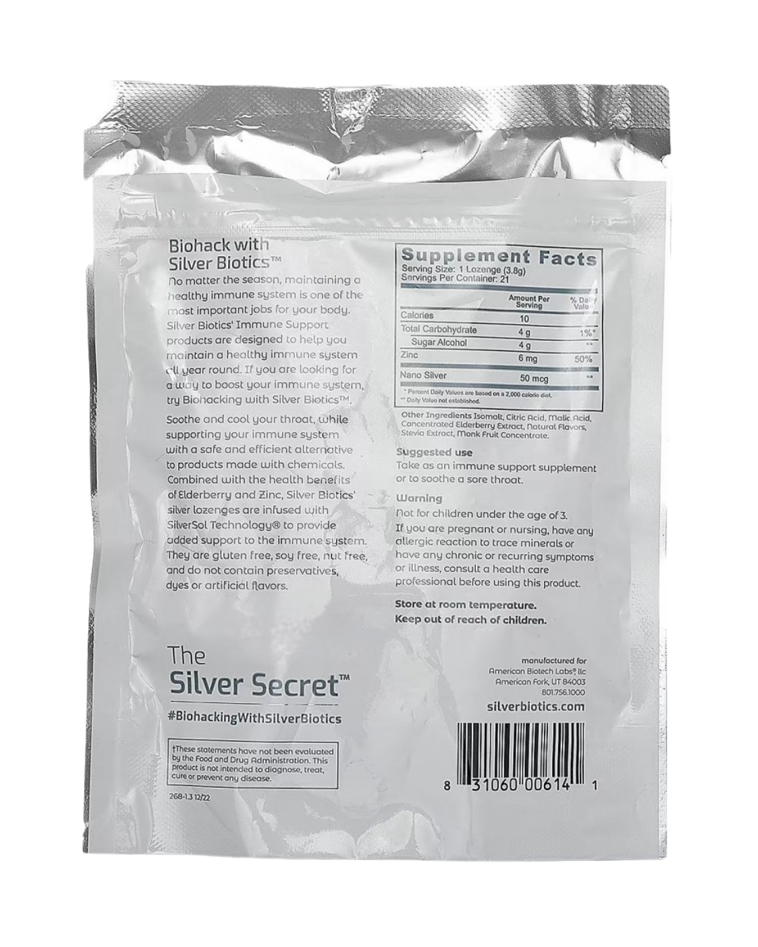 SilverSol Lozenges with Elderberry & Zinc, 21 Lozenges