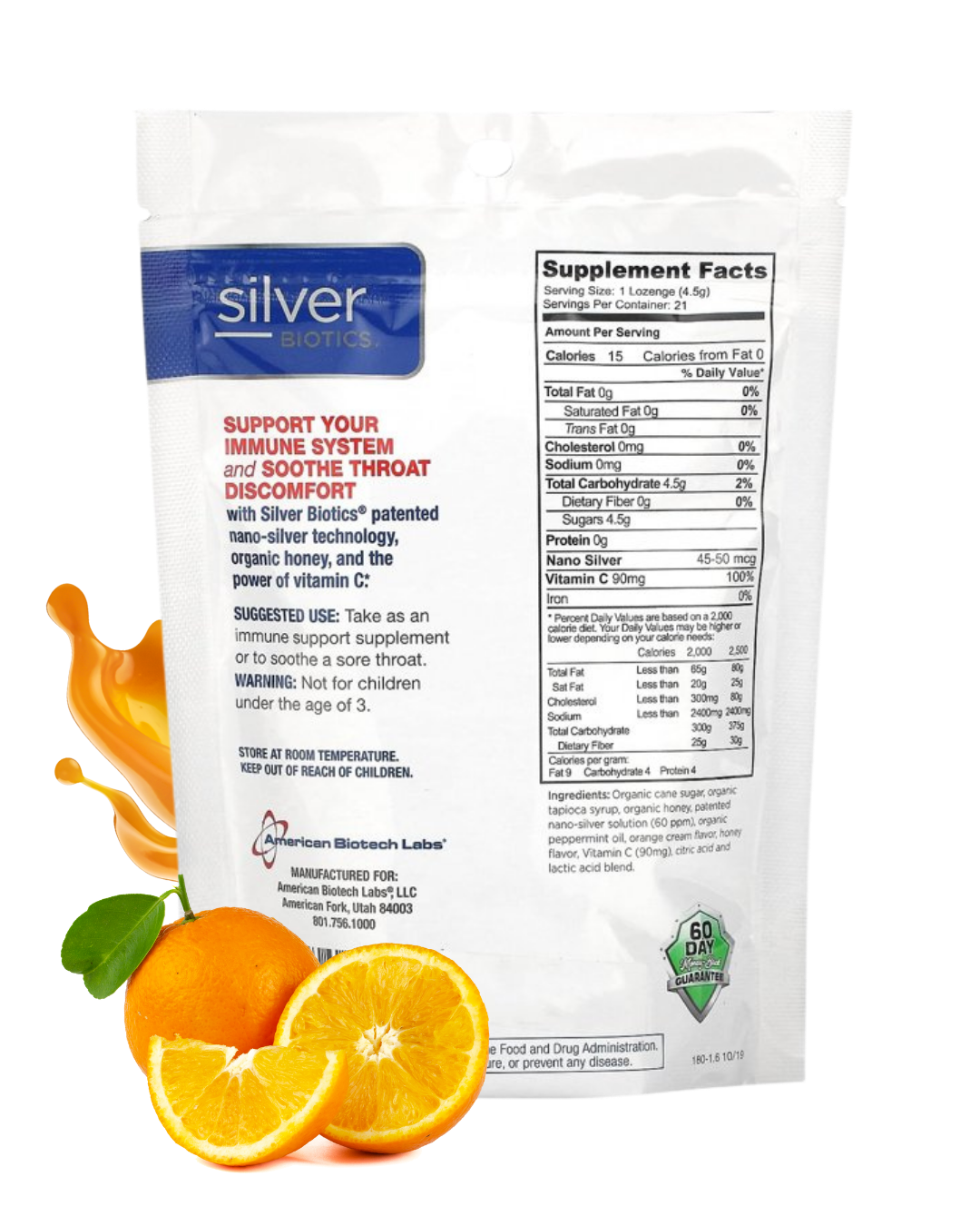 SilverSol Lozenges with Vitamin C, 21 Lozenges