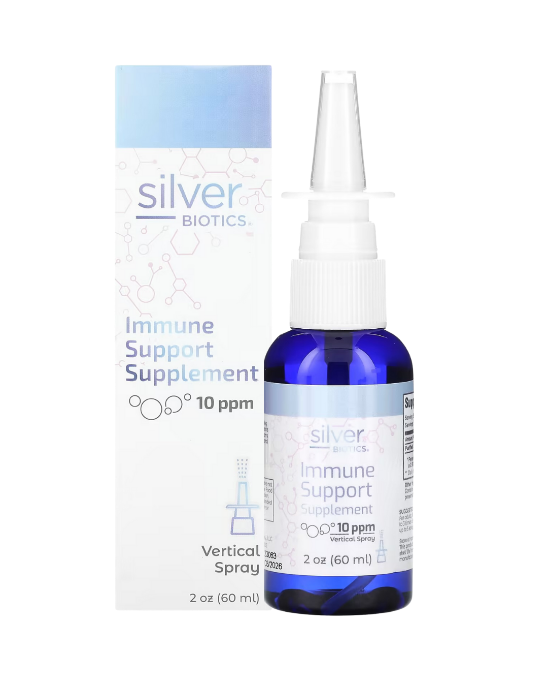 SilverSol Vertical Sprayer, 10 ppm, 2 oz (50 mL)