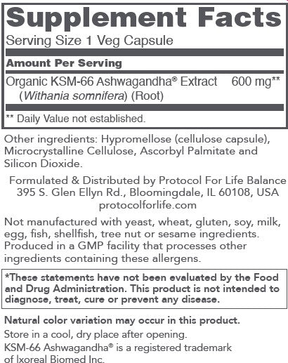 KSM-66 Ashwagandha Root Extract, 600 mg, 90 Veg Capsules