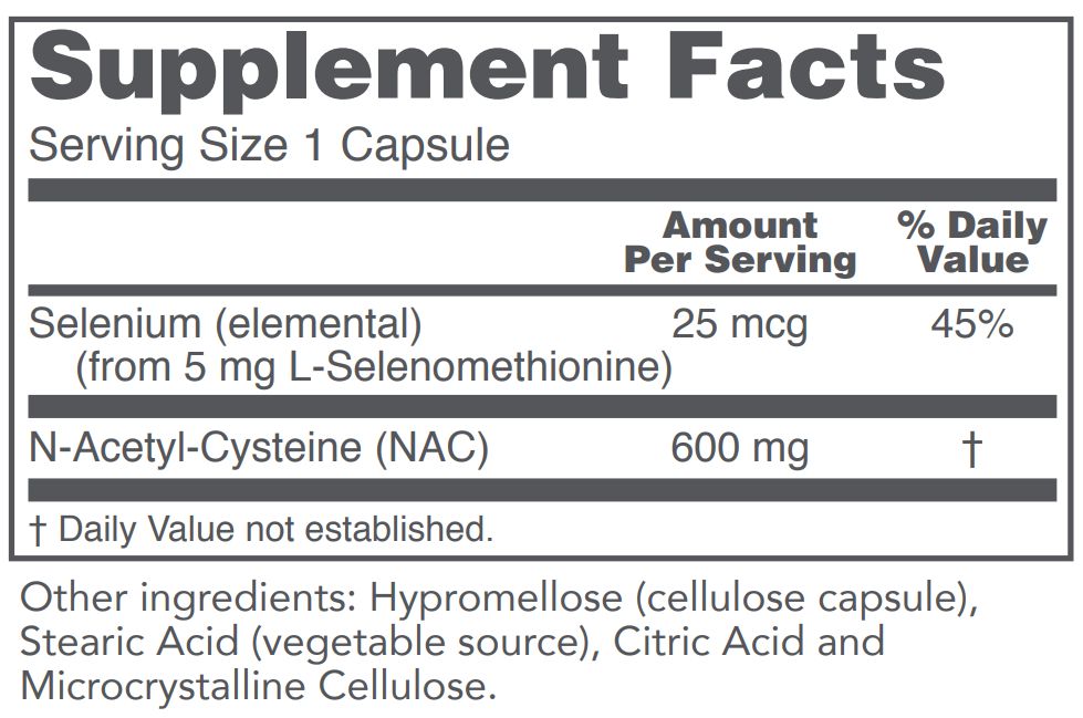 NAC, 600 mg, 100 Veg Capsules