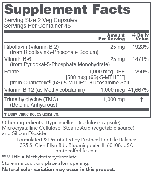 Methyl Action B Vitamins, 90 Veg Capsules