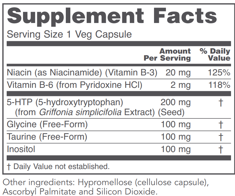 5-HTP, 200 mg, 60 Veg Capsules