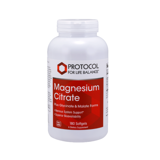 Magnesium Citrate Plus Glycinate & Malate Forms, 180 Softgels