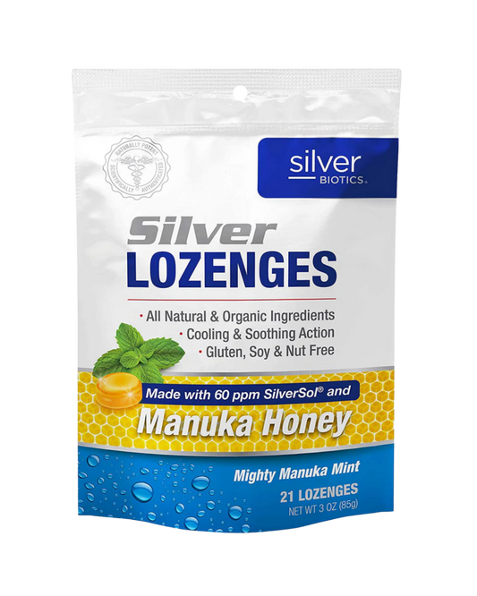 SilverSol Lozenges, Manuka Honey, 21 Lozenges