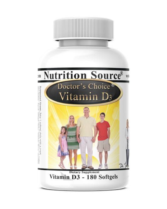 Vitamin D3 1,000 IU, 180 Softgels