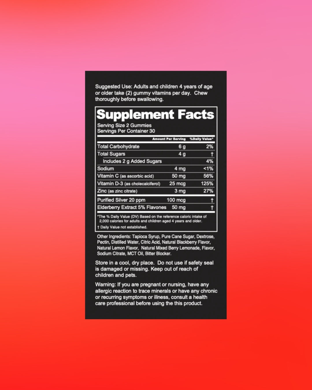 Nano-Silver Immune Gummies, 60 Gummies
